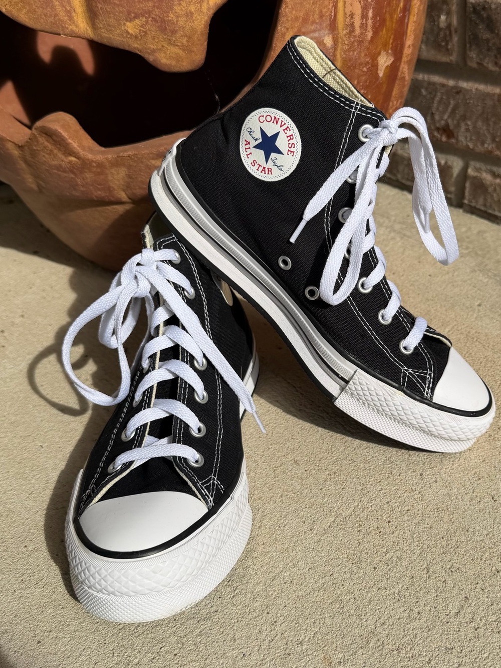 🍒💣 Platform converse black high tops